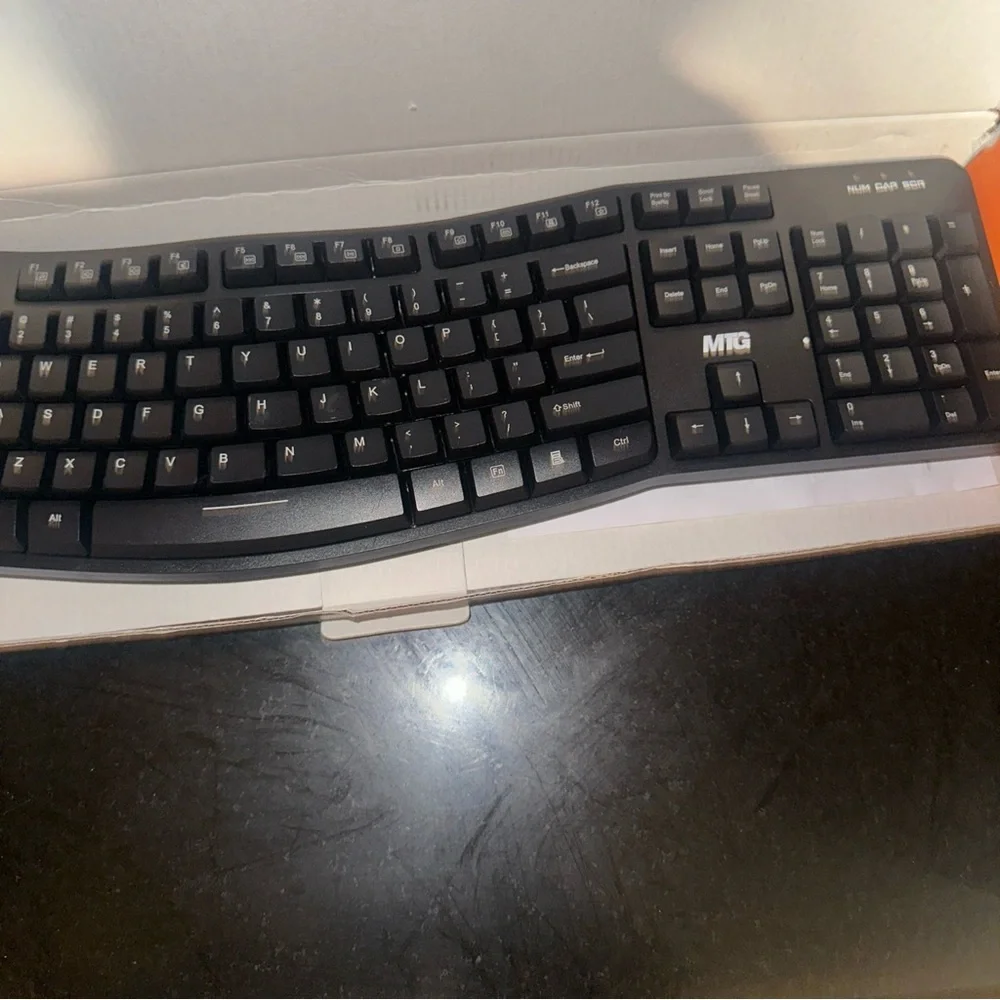 -ERGO-WL-22 Black Wireless Ergonomic Keyboard and Mouse Combo